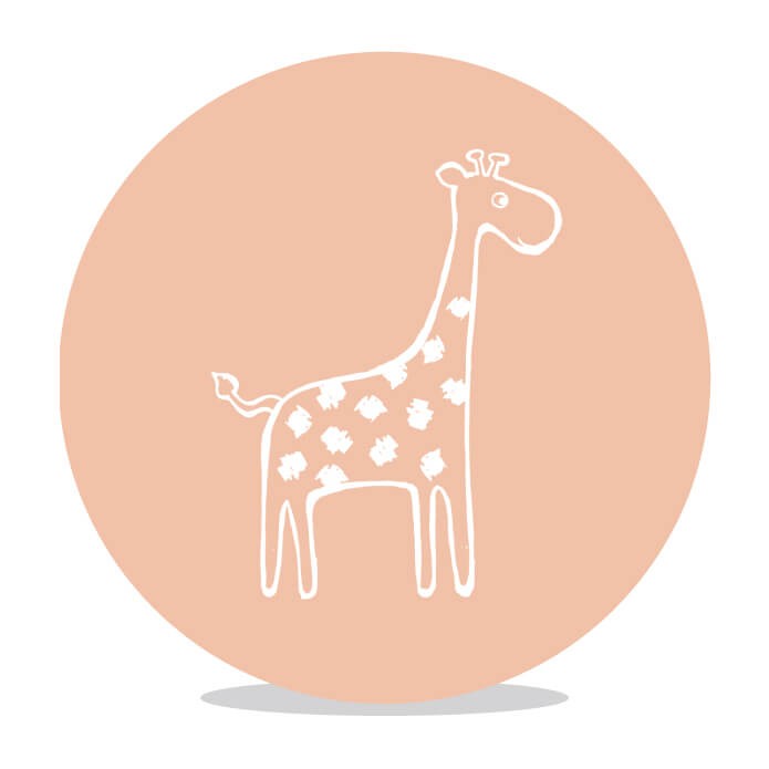 Sluitsticker giraffe