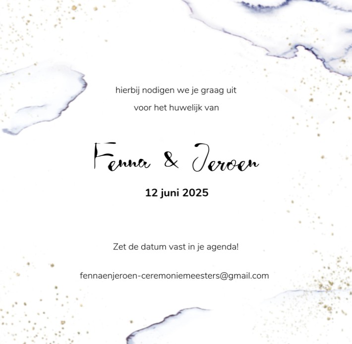 Save the date aquarel sparkle • 13 x 13 cm