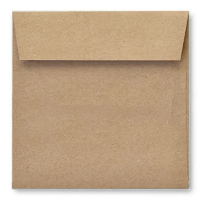 Envelop kraft 14 x 14 cm