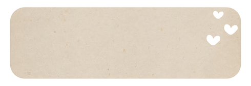 Adresetiket - kraft hartjes