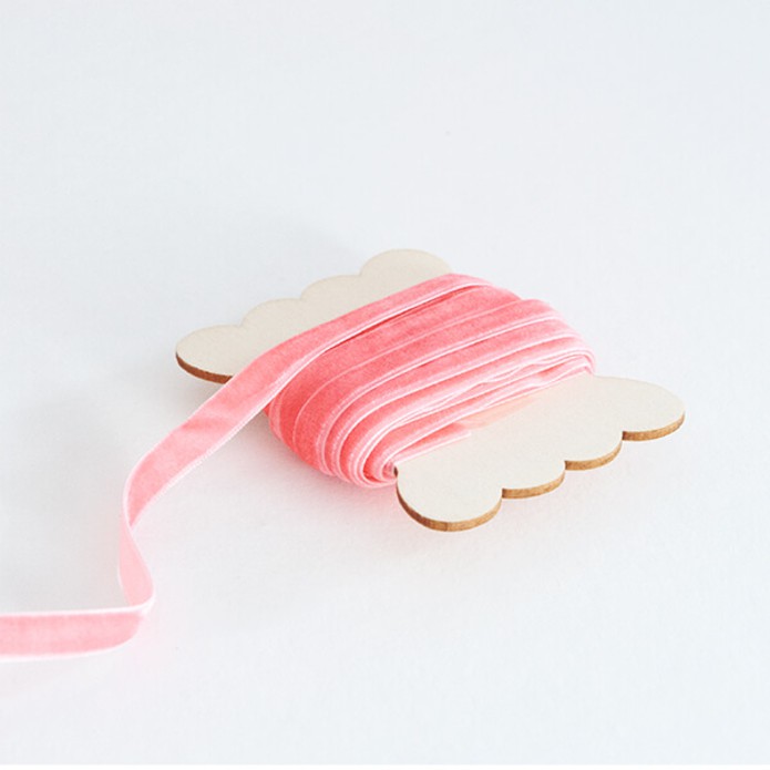 Fluweelband Roze 1 cm