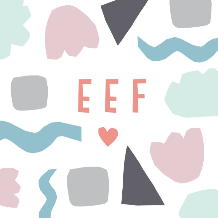 Geboortekaartje abstracte vormen