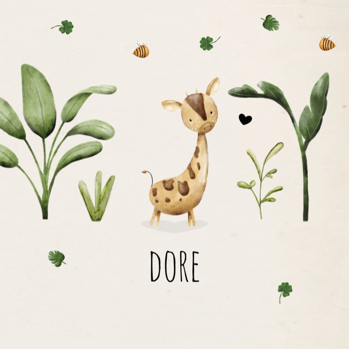 Geboortekaartje giraffe