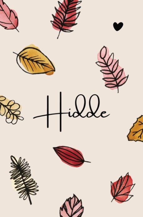 Geboortekaartje met herfstbladeren