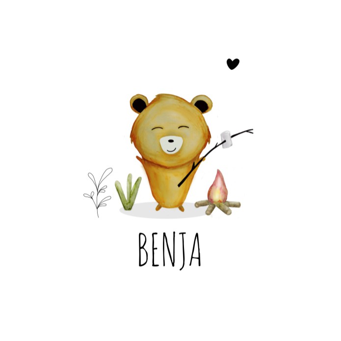 Geboortekaartje kampvuur