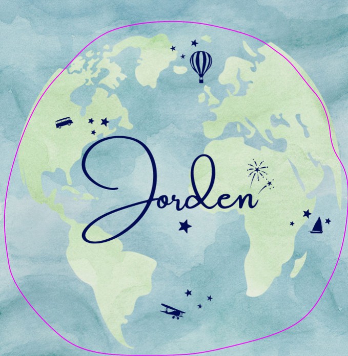 Geboortekaart werledbol ronde vorm