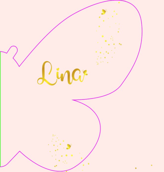 Geboortekaartje vlindervorm