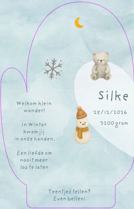 Geboortekaartje Wantjes