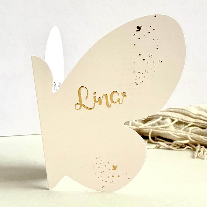 Gebioortekaartje vlindervorm