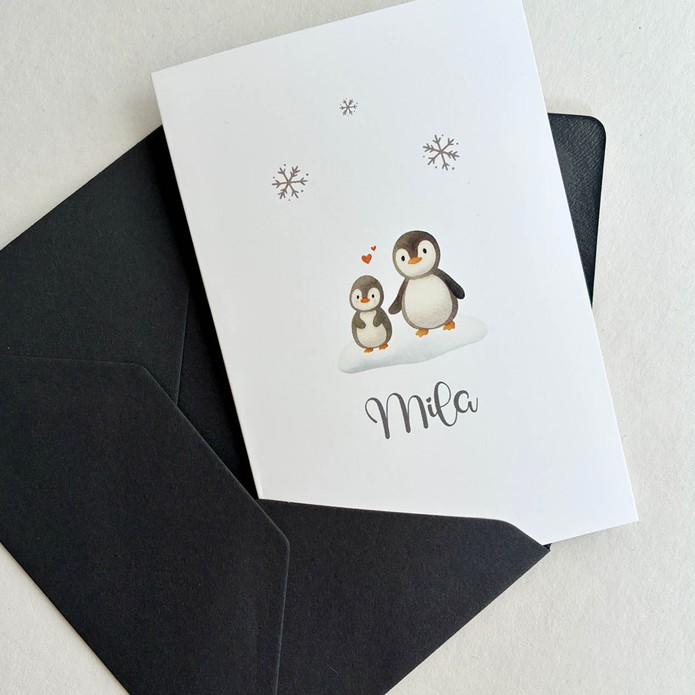 Geboortekaartje pinguin