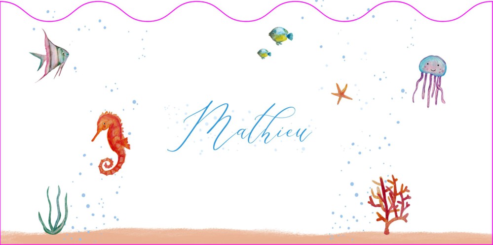 Geboortekaartje onderzee oceaan
