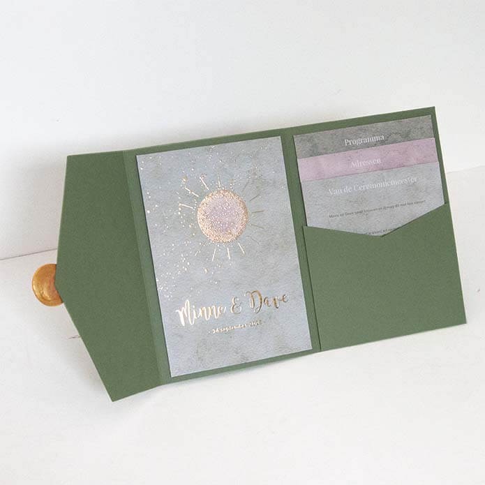 Pocketfold hoofdkaart Zon