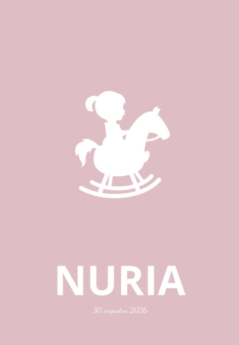 Geboorteposter hobbelpaard