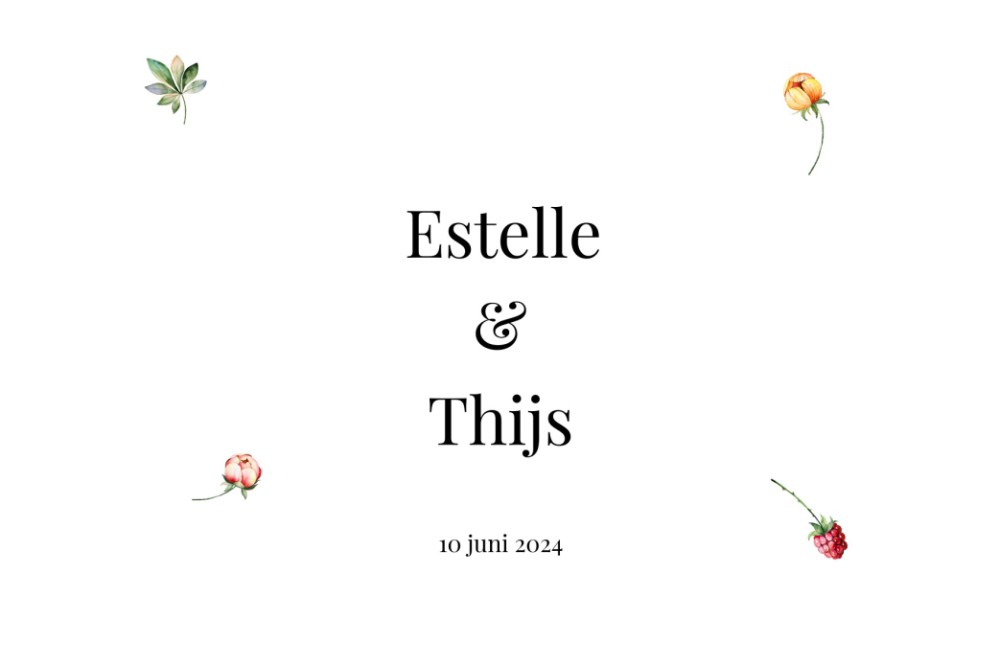 Save the date wilde bloemen