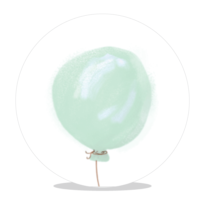 Sluitsticker nijlpaard ballon