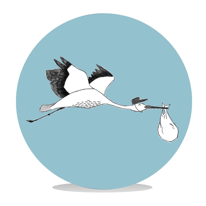 Sluitsticker ooievaar DIY