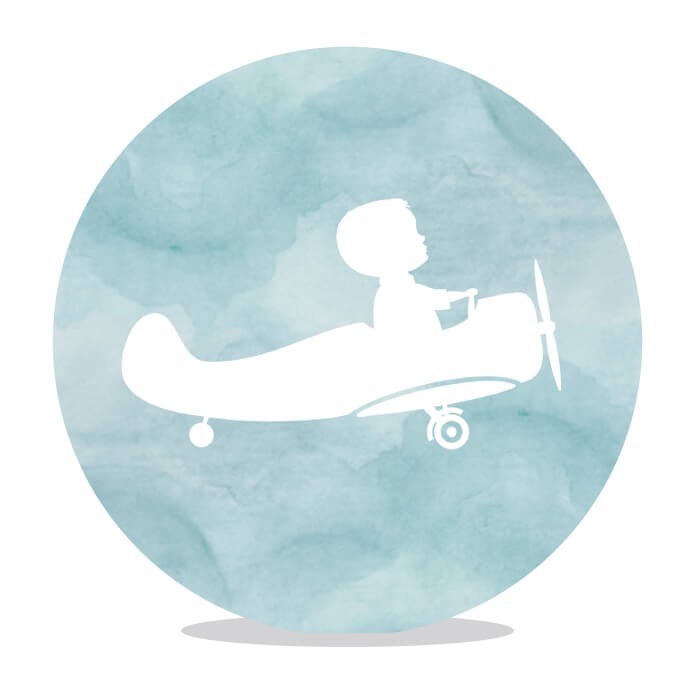 Sluitsticker vliegtuig