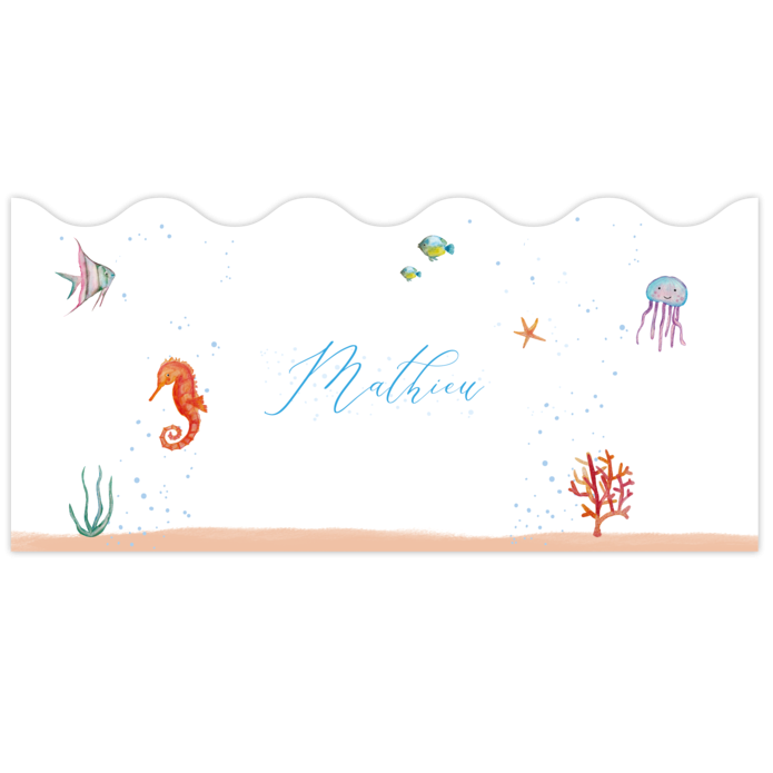 Geboortekaartje zee dieren