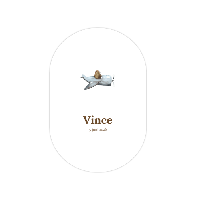 Geboortekaartje ovaal