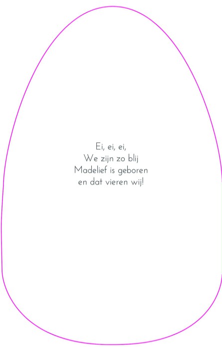 Geboortekaartje eivorm