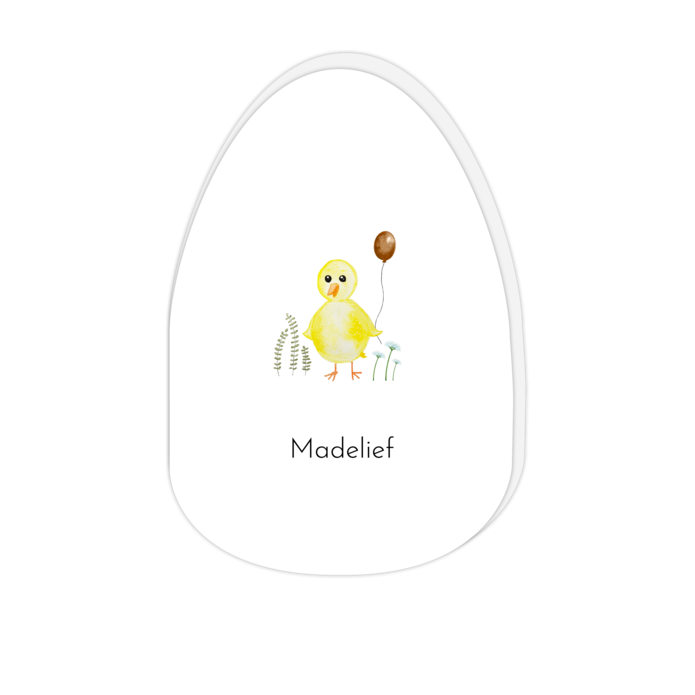 Geboortekaartje eivorm stanskaartje