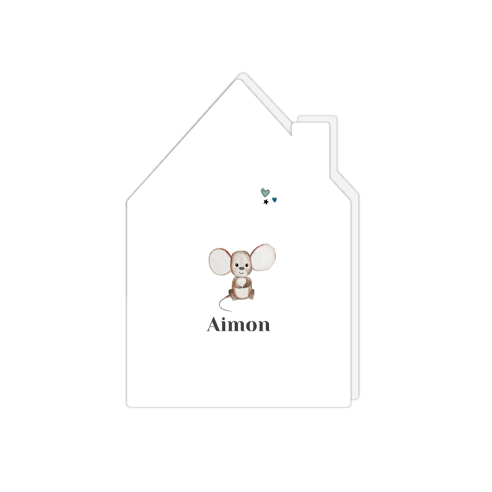 Stanskaartje vorm van een huis