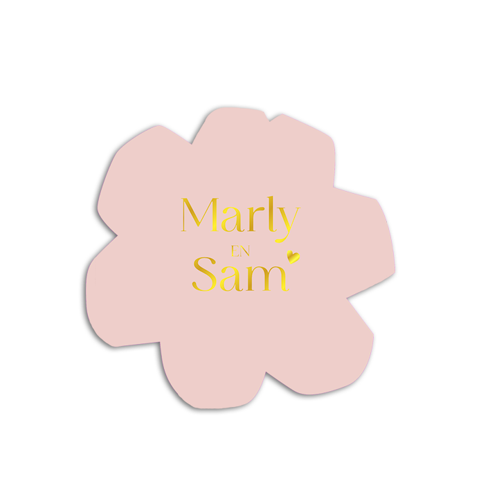 Save the date bloemvorm