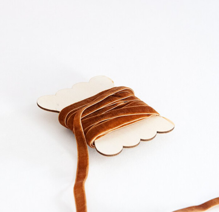 Fluweelband Bruin 1 cm