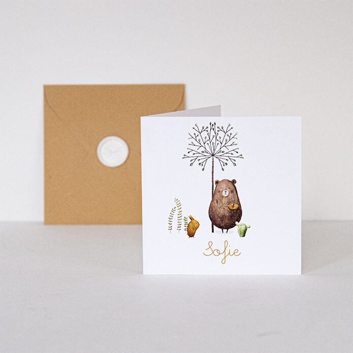 Geboortekaartje beer Sofie