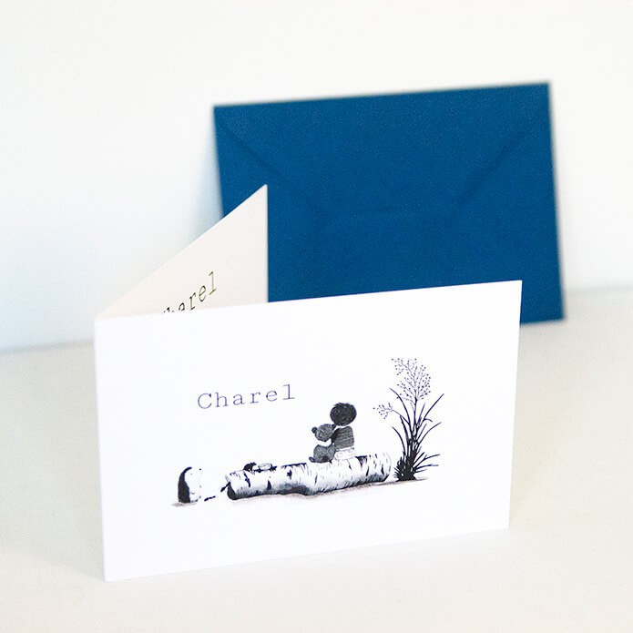 Geboortekaartje jongen met knuffelbeer