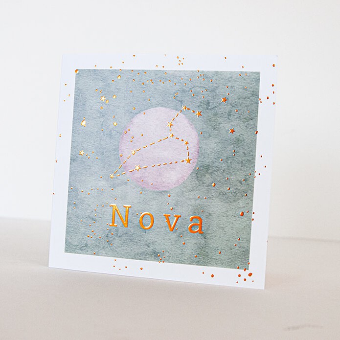 Geboortekaartje sterrenbeeld en maan