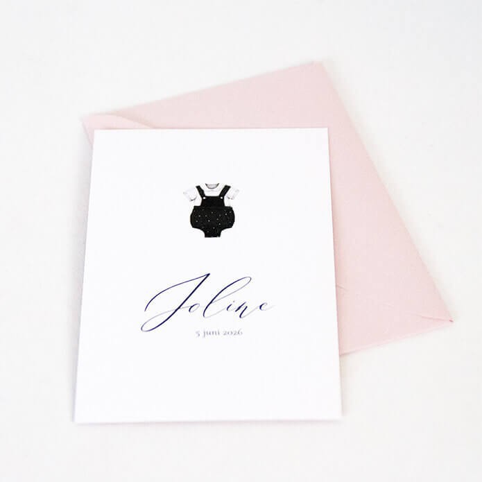 Geboortekaartje simpel en lief meisje