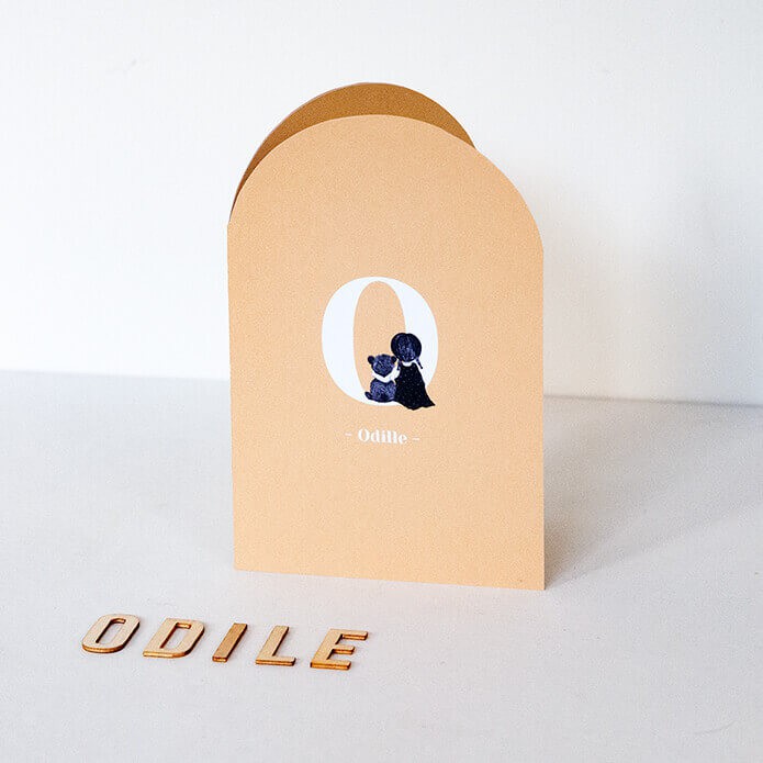 Geboortekaartje met boogvorm