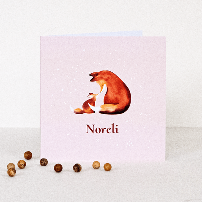 Geboortekaartje met klein bosje