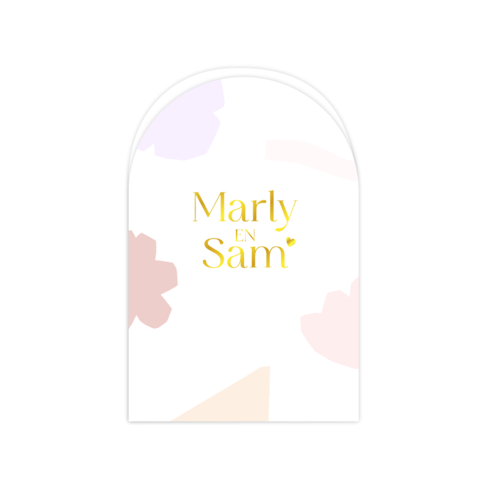 Trouwkaartje boogvorm