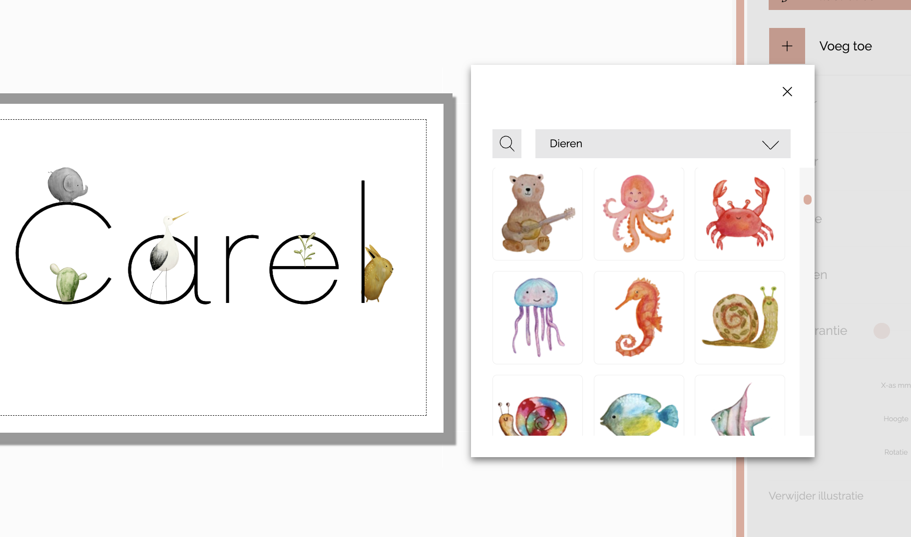 Geboortekaartjes met dieren