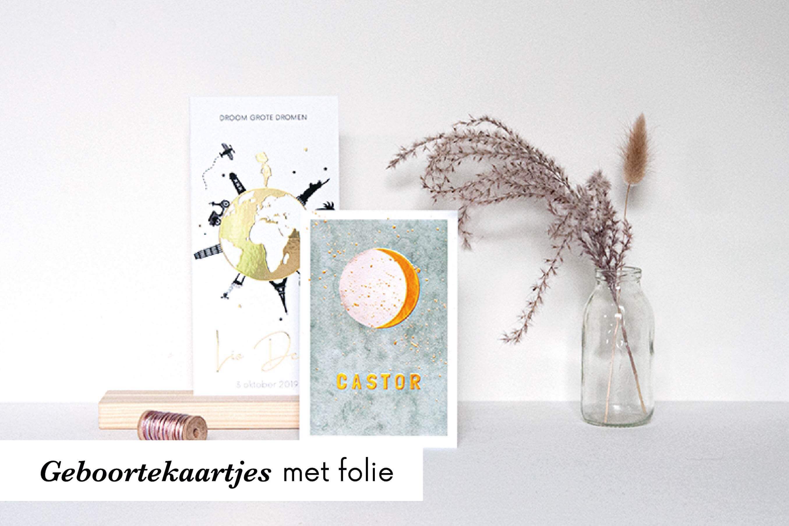 geboortekaartjes met folie