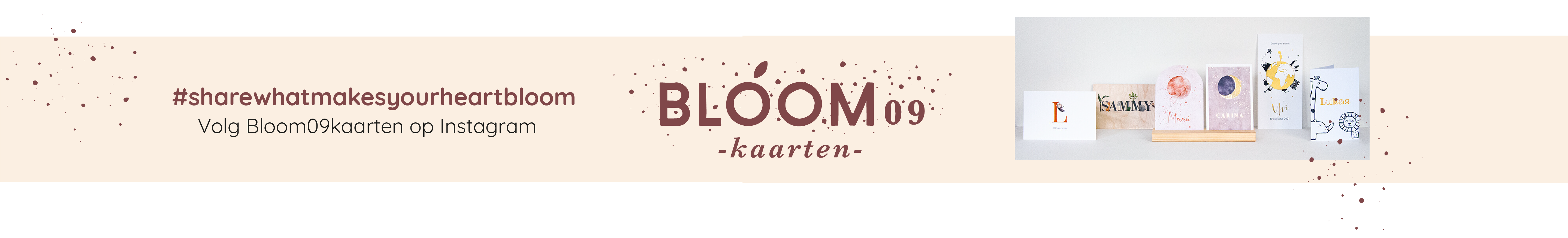 Volg @bloom09kaarten op instagram